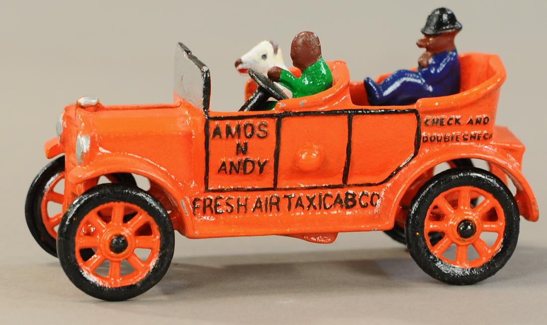 DENT AMOS AND ANDY TAXI: 1047. DENT AMOS AND ANDY TAXI | 6" l. | Contemporary example. | $150 - $300