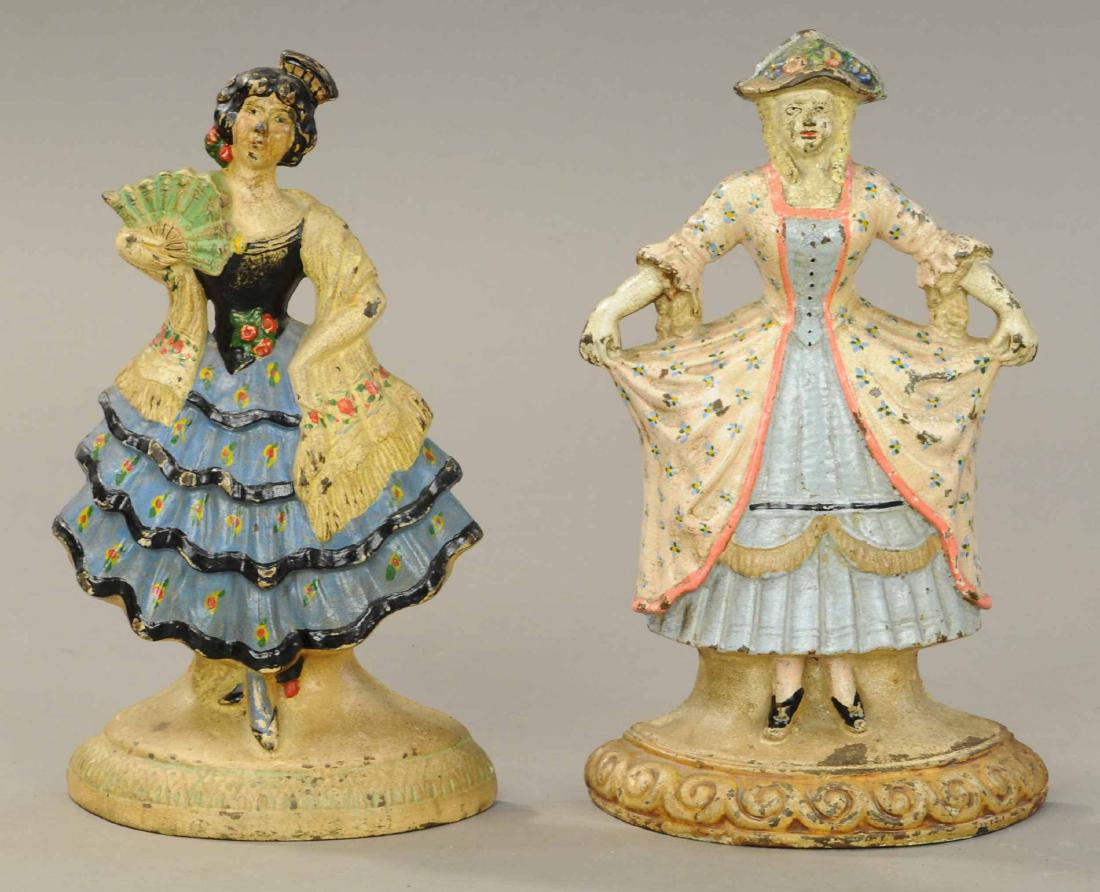 HUBLEY SPANISH GIRL & FRENCH GIRL DOORSTOPS: 1234. HUBLEY SPANISH GIRL & FRENCH GIRL DOORSTOPS | Both 9" h. | $150 - $300