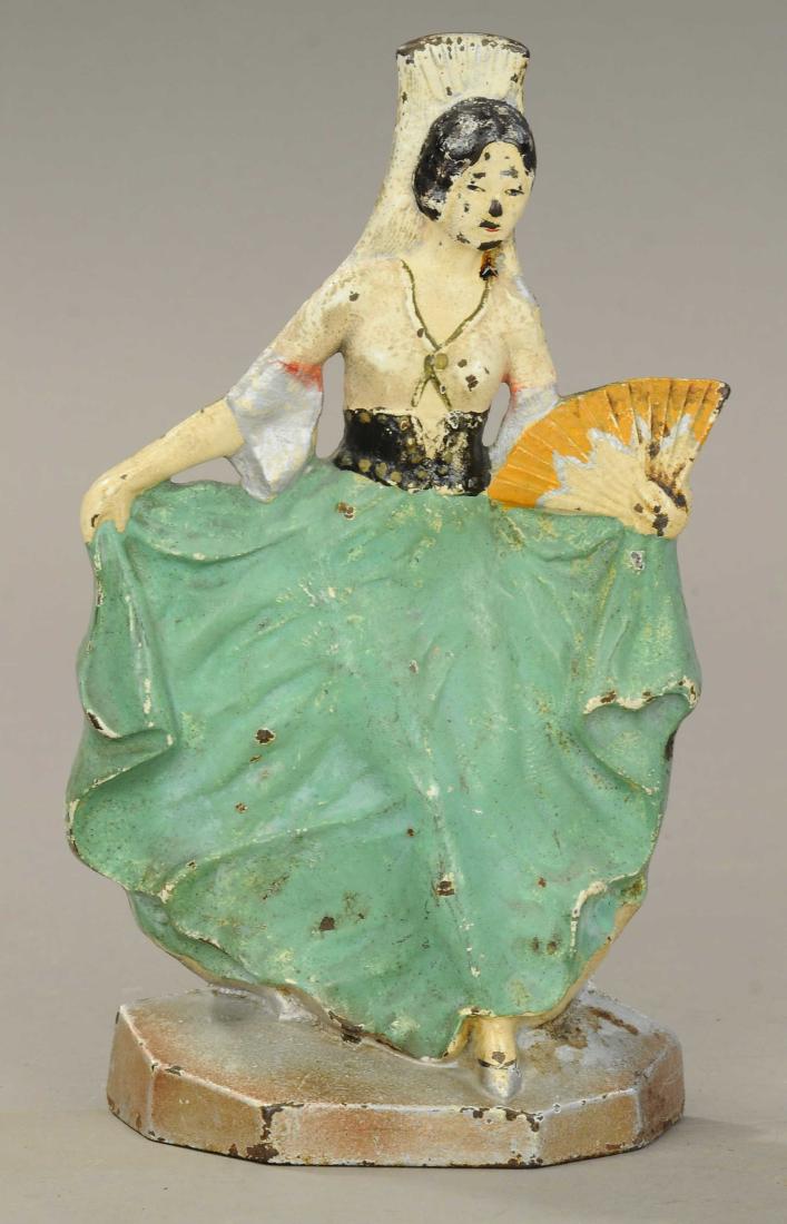 LACS FOUNDRY SPANISH LADY DOORSTOP: 1235. LACS FOUNDRY SPANISH LADY DOORSTOP | 10" h. | All Original Condition. | $125 - $250