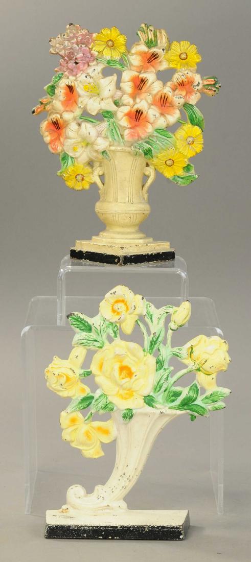 HUBLEY ROSE VASE & GLADIOLAS DOORSTOPS: 1243. HUBLEY ROSE VASE & GLADIOLAS DOORSTOPS | Both 10" h. | $125 - $250