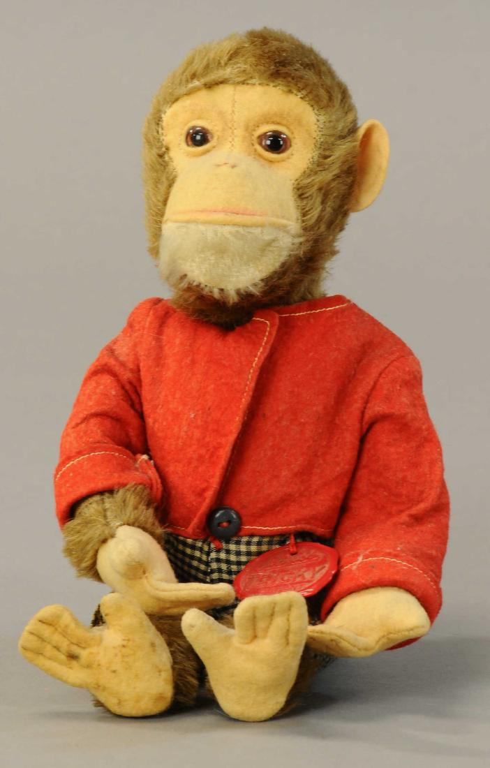 SCHUCO MONKEY W/TRICKY TAIL: 1311. SCHUCO MONKEY W/TRICKY TAIL | c. 1950, all original. | 10" | All Original Condition. | $100 - $200