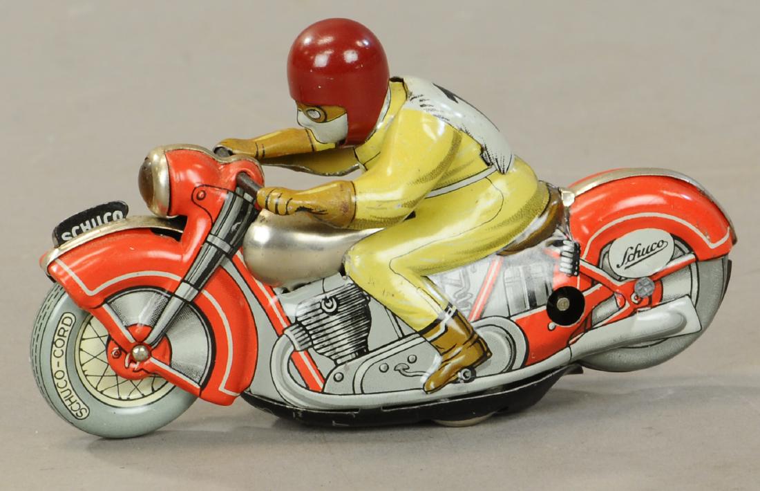 SCHUCO #1 RACING MOTORCYCLE: 157. SCHUCO #1 RACING MOTORCYCLE | 5" l. | All Original Condition. | $150 - $300