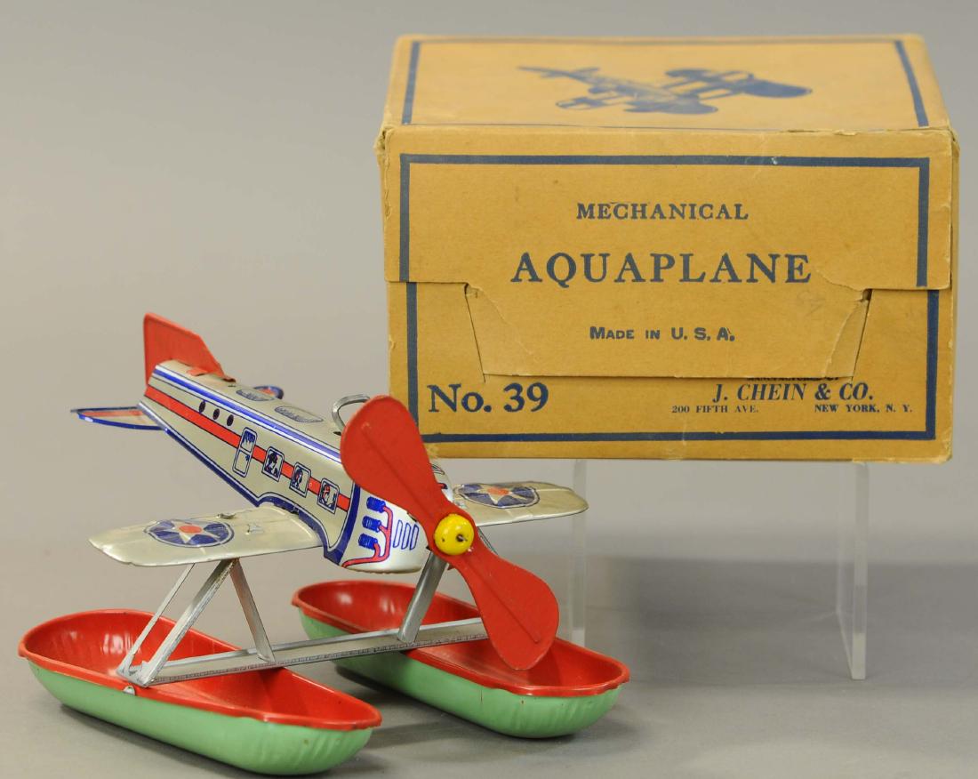 CHEIN AQUAPLANE W/BOX: 294. CHEIN AQUAPLANE W/BOX | 8" l. | All Original Condition. | $75 - $150