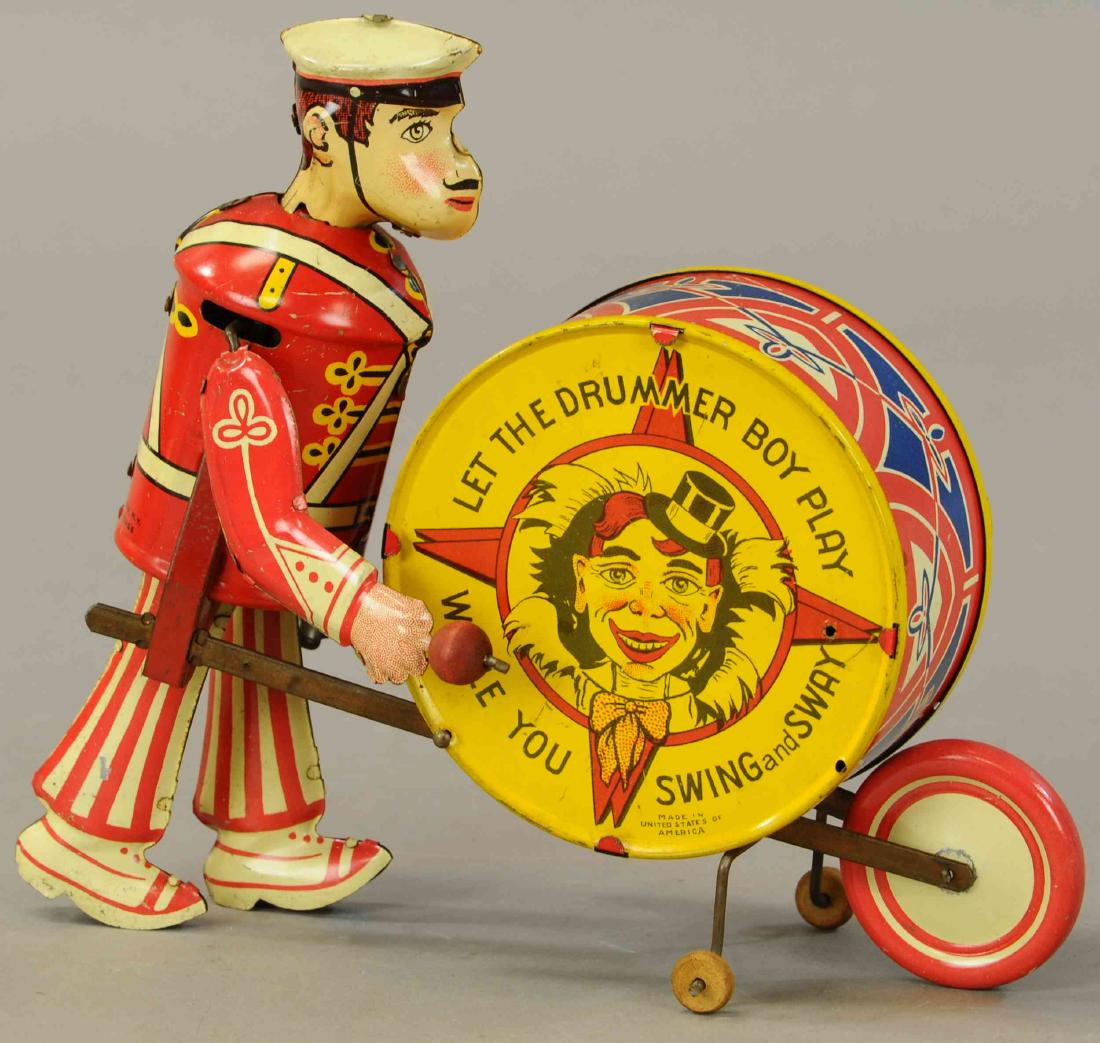 MARX DRUMMER BOY: 304. MARX DRUMMER BOY | 8" h. | All Original Condition. | $200 - $400