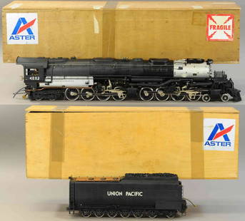 ASTER BIG BOY LOCOMOTIVE & TENDER: 373. ASTER BIG BOY LOCOMOTIVE & TENDER | Loco & tender 49" l. | Like new condition. | $2,500 - $5,000