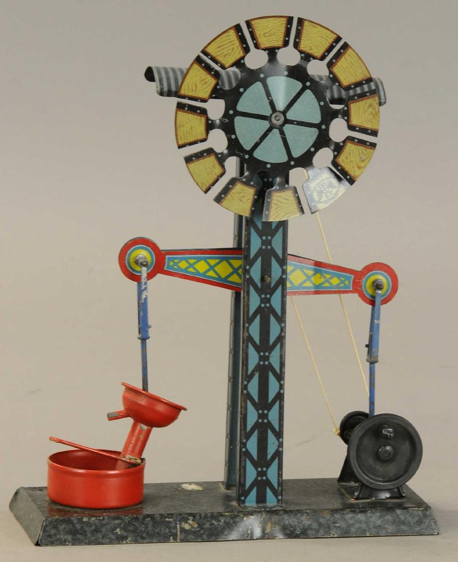 ERNST PLANK WIND MILL WATER PUMP: 424. ERNST PLANK WIND MILL WATER PUMP | 11" h. | Fountain piece is detached but included, water funnel glued. | $150 - $300