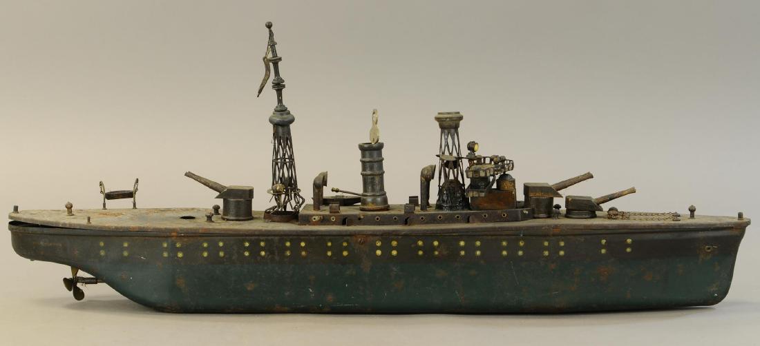 ORKIN CRAFT BATTLESHIP CONSTITUTION: 454. ORKIN CRAFT BATTLESHIP CONSTITUTION | 28" | Missing some parts and general wear throughout, a hard to find ship being sold as-is. | $600 - $1,200