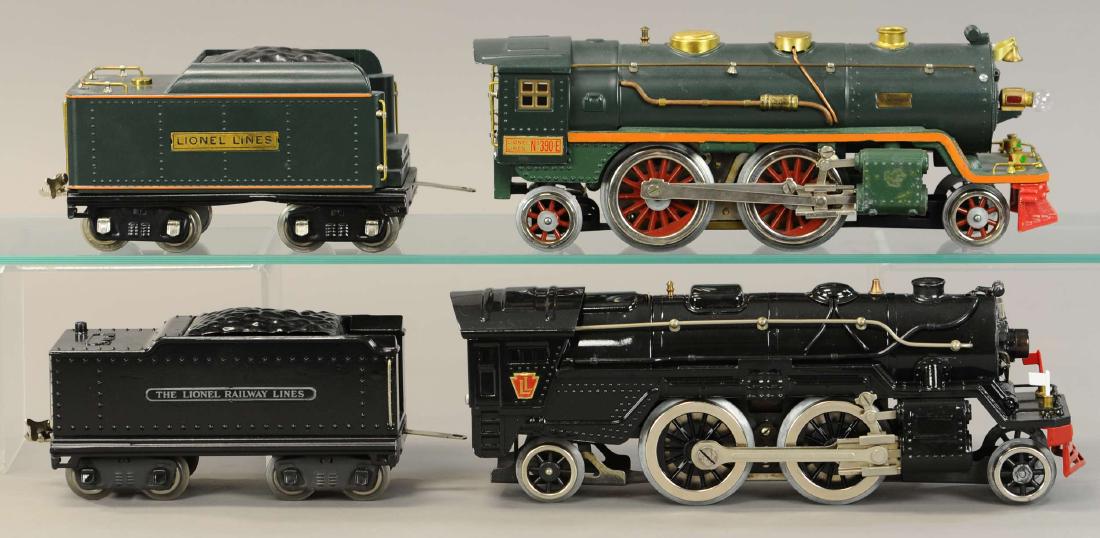 LIONEL NO. 390E & NO. 385E LOCOMOTIVES: 526. LIONEL NO. 390E & NO. 385E LOCOMOTIVES | Standard gauge, electric. | Loco & tender 23" | Restored. | $250 - $500