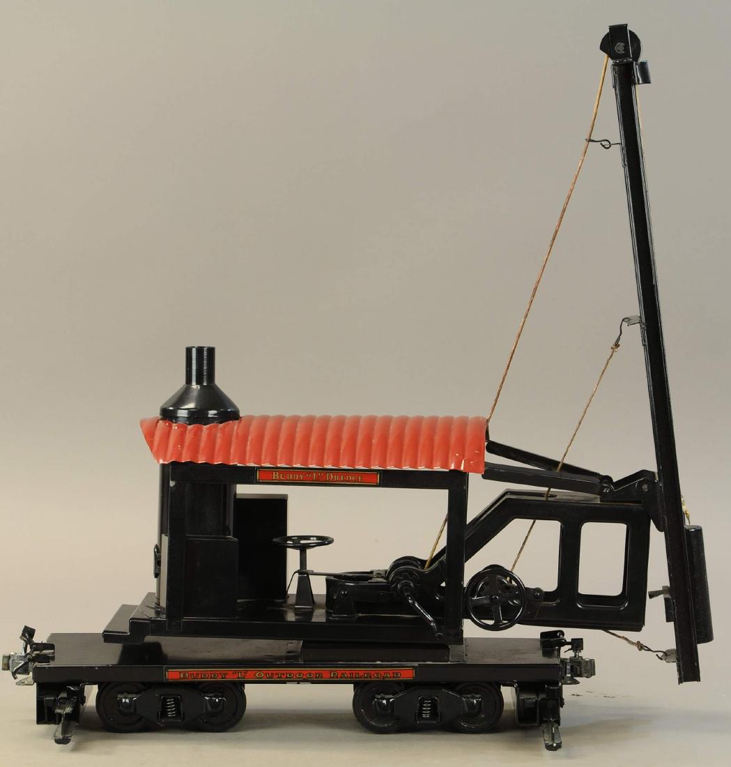 BUDDY L OUTDOOR RR PILE DRIVER: 536. BUDDY L OUTDOOR RR PILE DRIVER | 23" l. | Reproduction. | $250 - $500