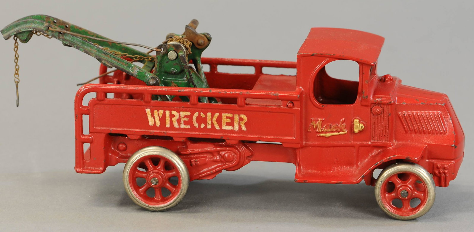 LARGE ARCADE MACK WRECKER: 248. LARGE ARCADE MACK WRECKER | 12" l. | Repainted. | $1,000 - $1,400