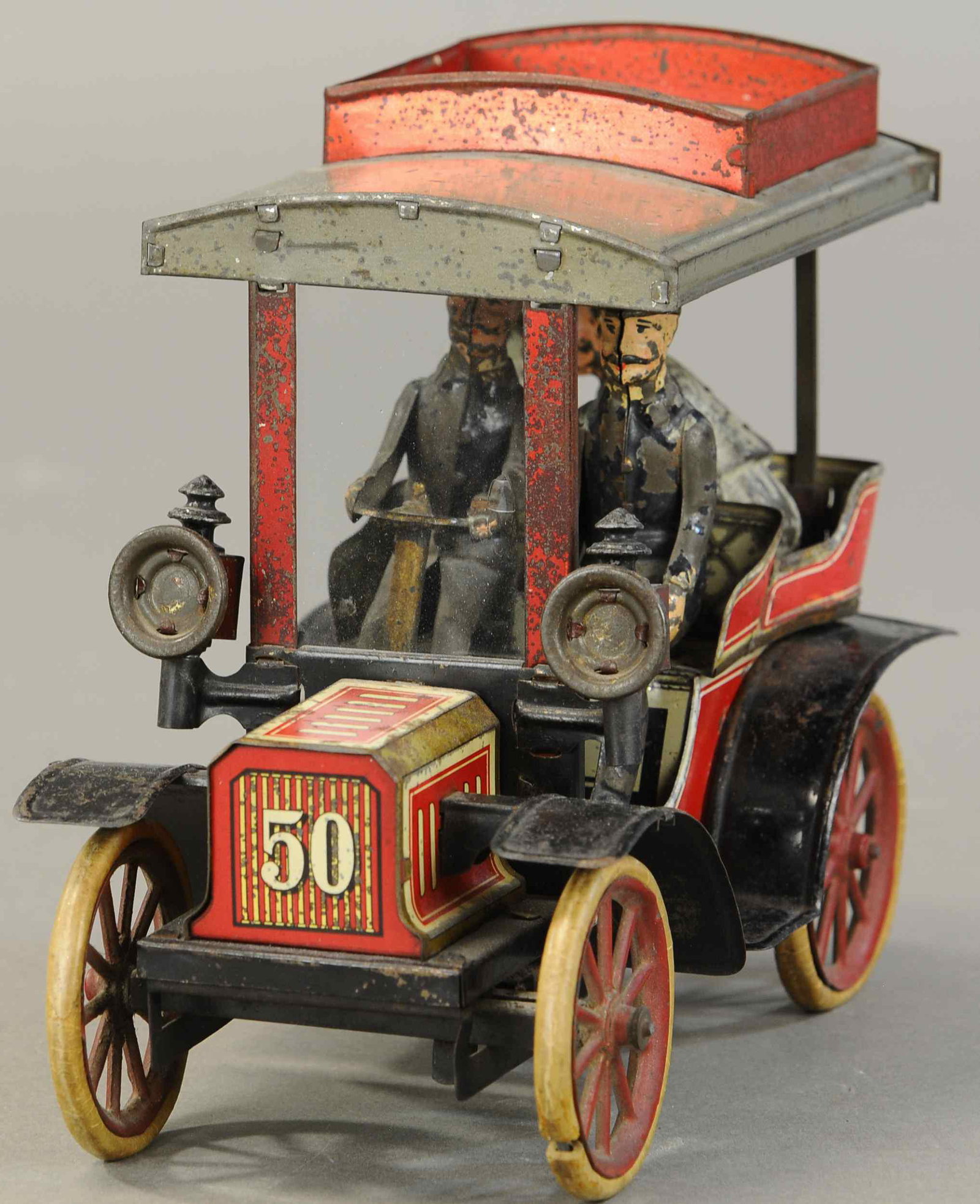 CARETTE NO. 50 TONNEAU W/ ROOF: 1059. CARETTE NO. 50 TONNEAU W/ ROOF | A difficult auto to find without any repairs or replacement pieces. 8" l. | Appears to be all original in (VG Cond.) | $1,400 - $1,800