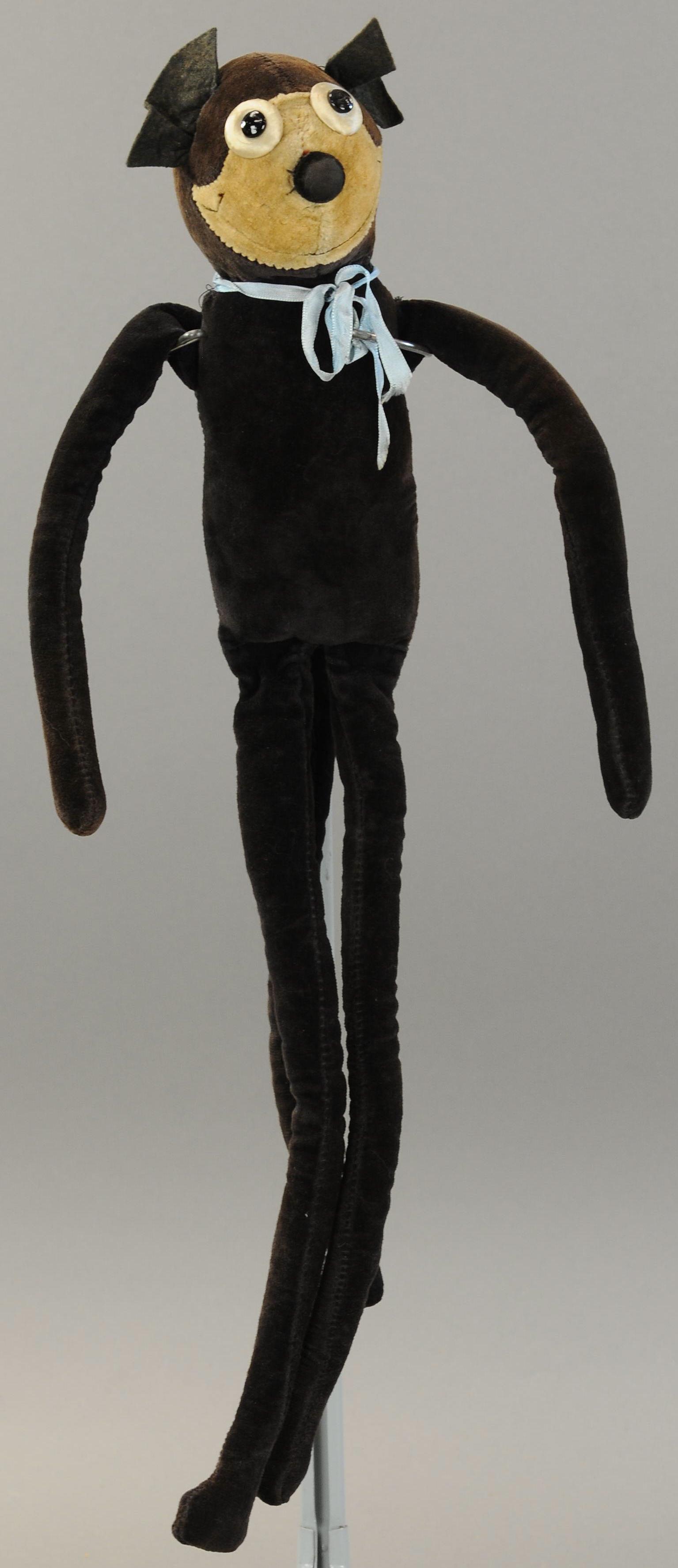 RARE FELIX THE CAT STUFFED DOLL: 1543. RARE FELIX THE CAT STUFFED DOLL | Extra long tail and limbs. 28" l. | (Exc. Cond.) | $600 - $900