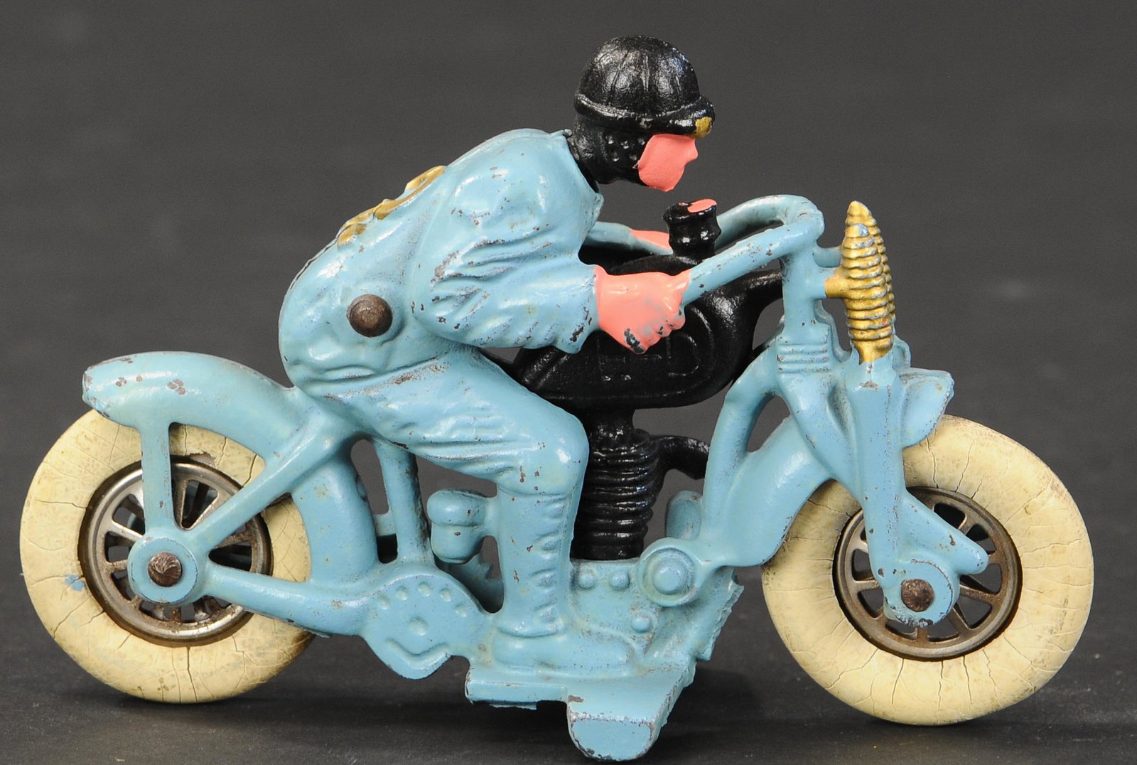 HUBLEY BLUE HILL CLIMBER: 2365. HUBLEY BLUE HILL CLIMBER | Impressive condition for popular bike. 6.5" l. | (Pristine Condition) | $600 - $900 | Provenance: Sam Downey Collection.