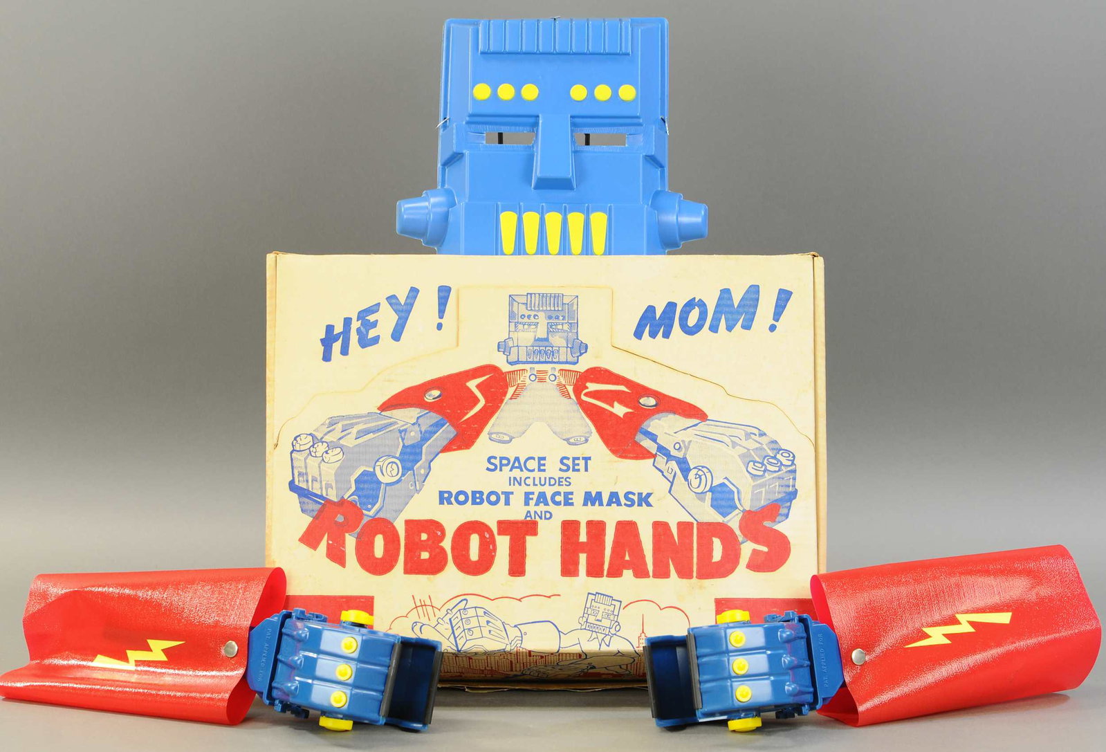 KILGORE BOXED ROBOT HANDS: 105. KILGORE BOXED ROBOT HANDS | 16" l. | All Original Condition. | $75 - $150