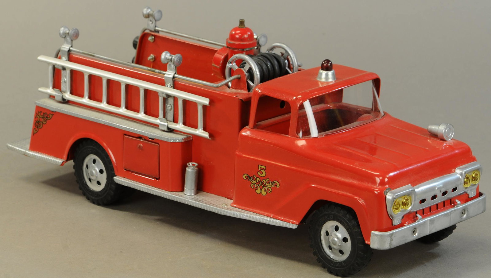 TONKA #5 FIRE TRUCK: 396. TONKA #5 FIRE TRUCK | 17" l. | Restored. | $200 - $400