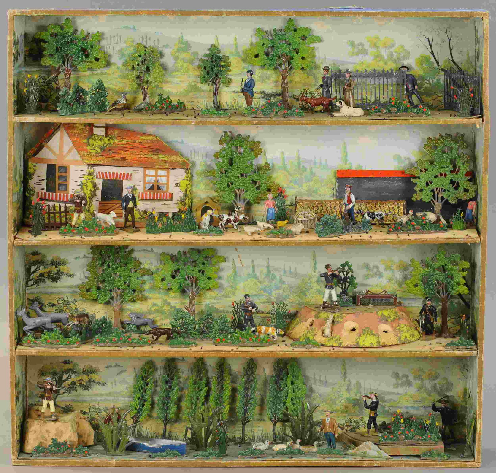 RARE MIGNOT LARGE HUNT DISPLAY SET (1 of 5)