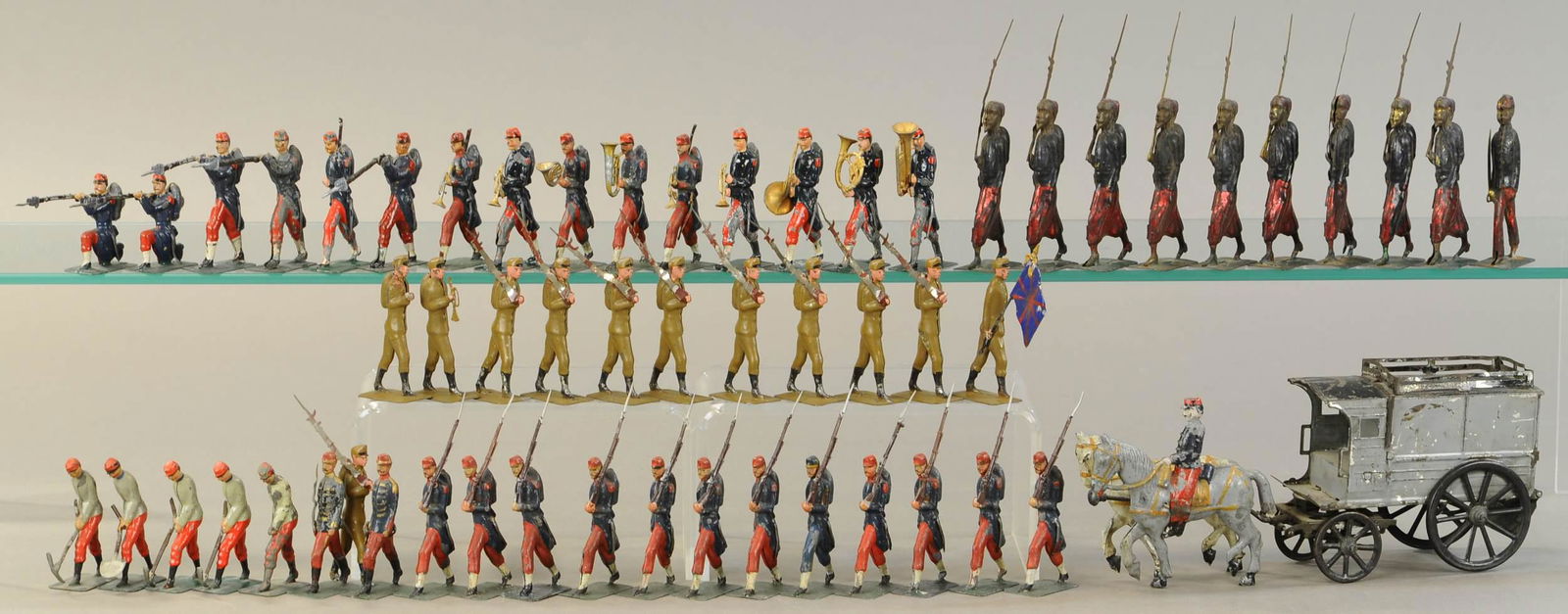 LARGE LOT FV ROSSIGNOL FRENCH PAINTED TIN SET (1 of 4)