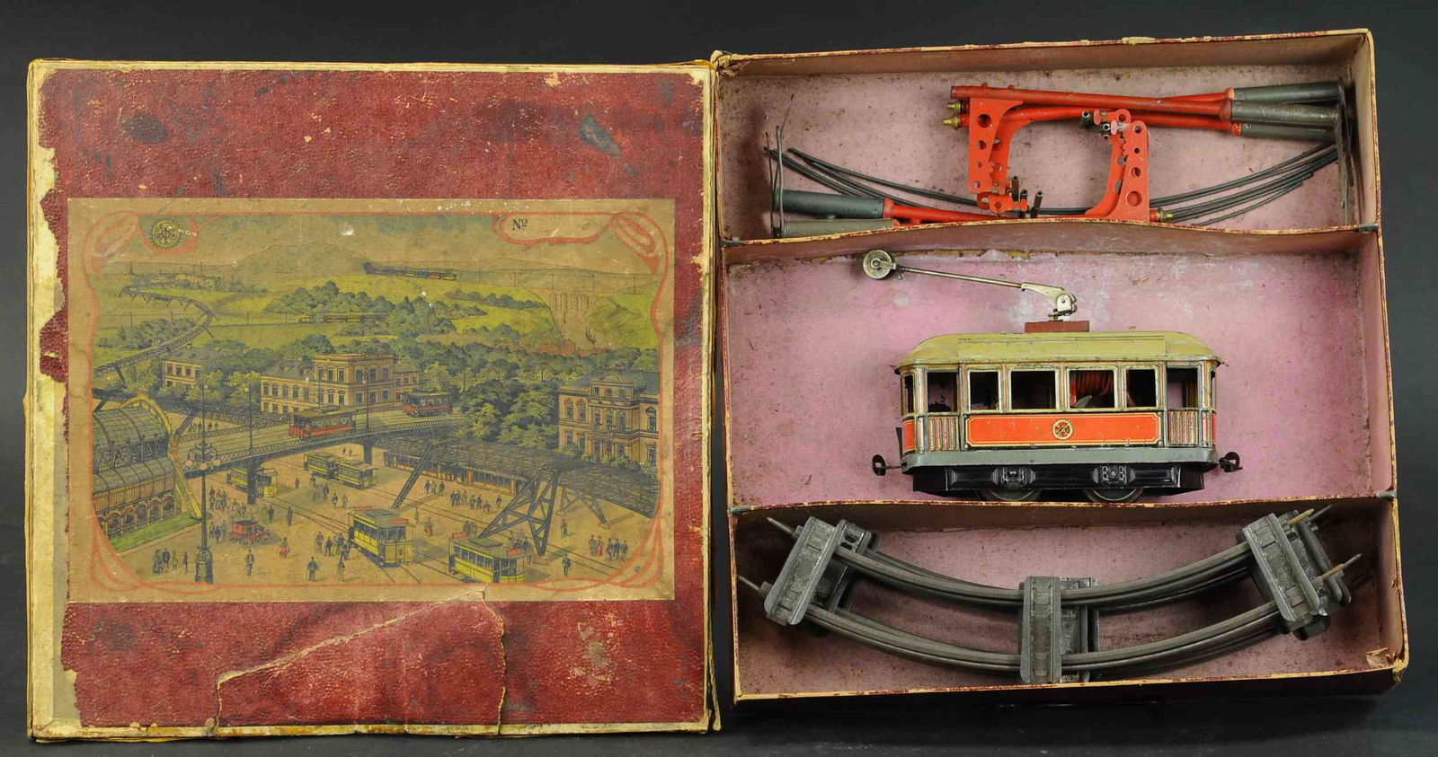 BOXED CARETTE O GAUGE CATENARY TROLLEY SET (1 of 4)