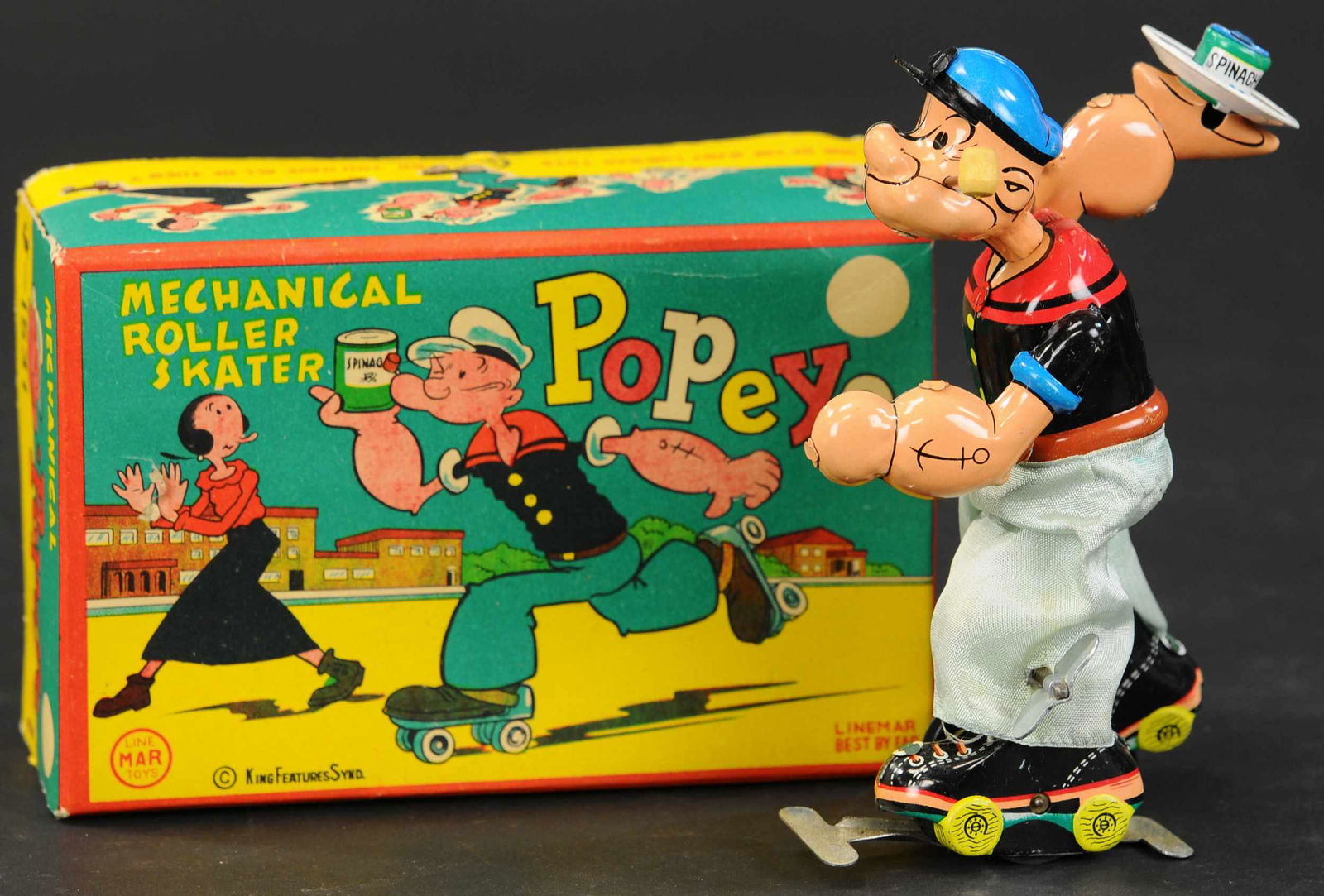 BOXED LINEMAR POPEYE THE ROLLER SKATER (1 of 3)