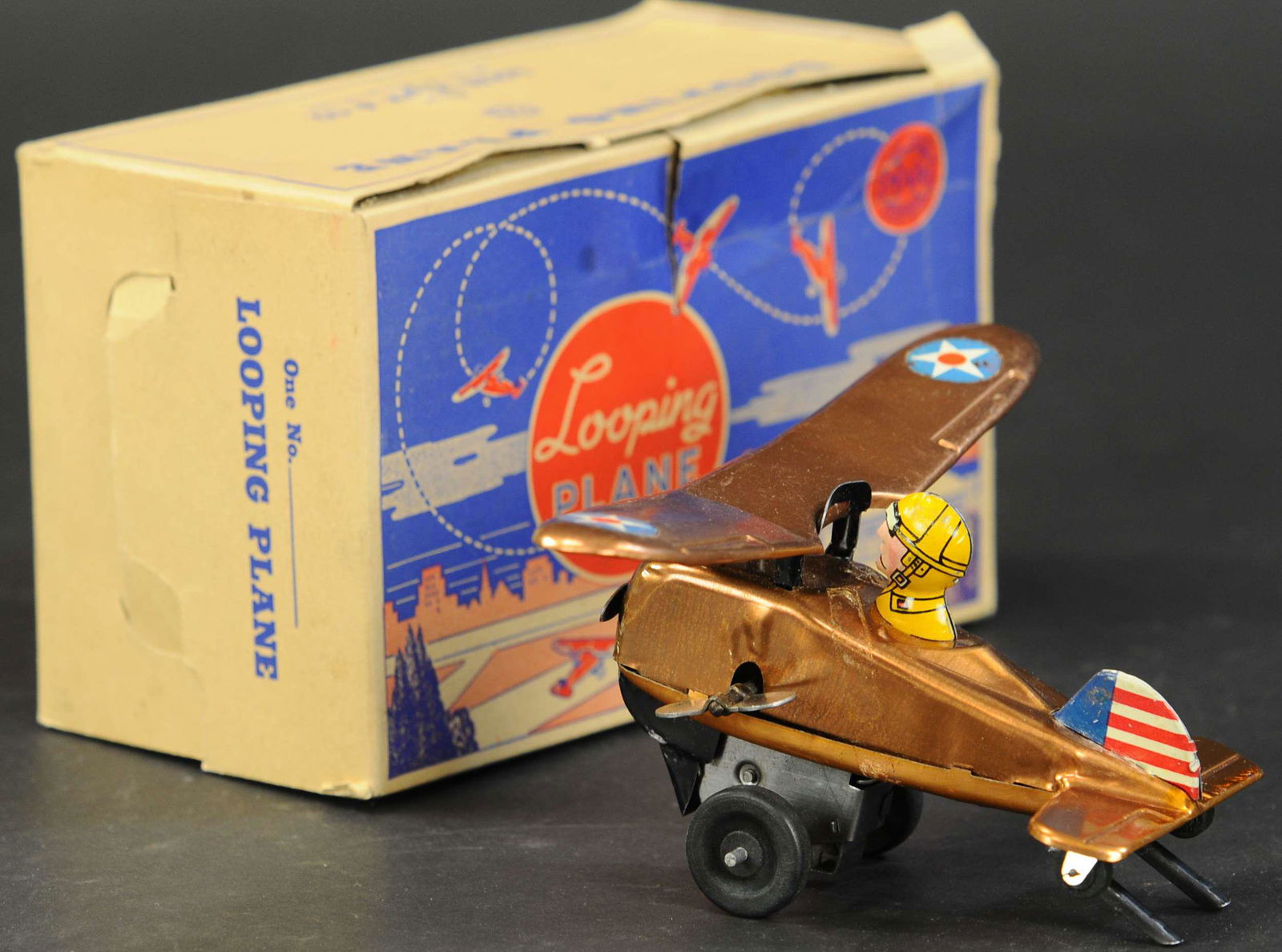 BOXED MARX LOOPING AIRPLANE (1 of 3)