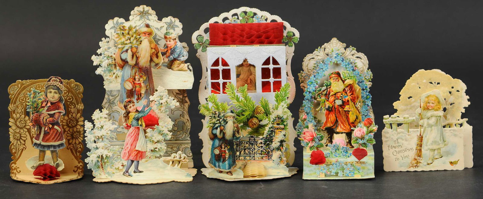 FIVE MARVELOUS FOLD-DOWN CHRISTMAS CARDS (1 of 1)