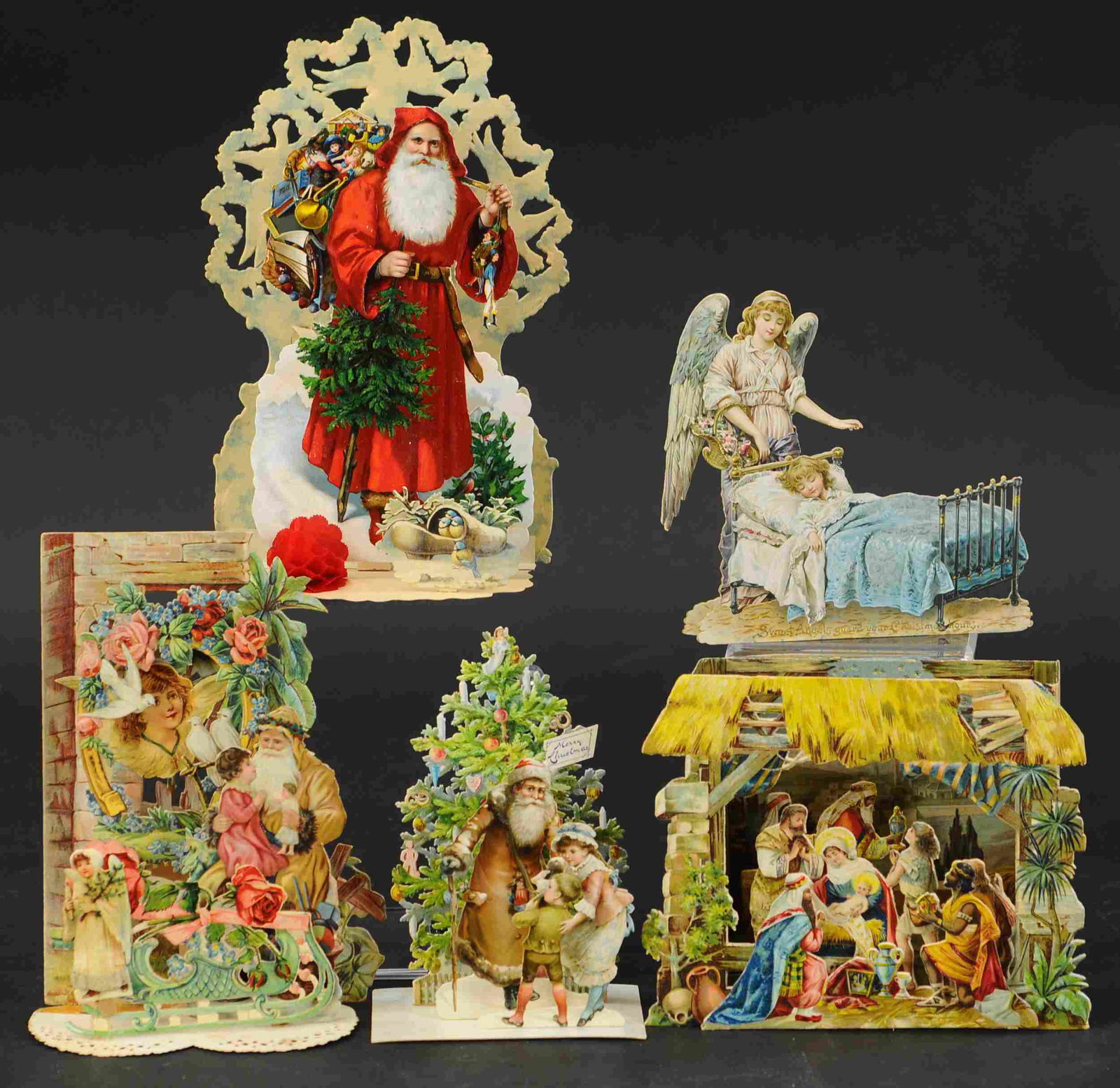 FIVE OUTSTANDING FOLD-OUT CHRISTMAS CARDS (1 of 2)