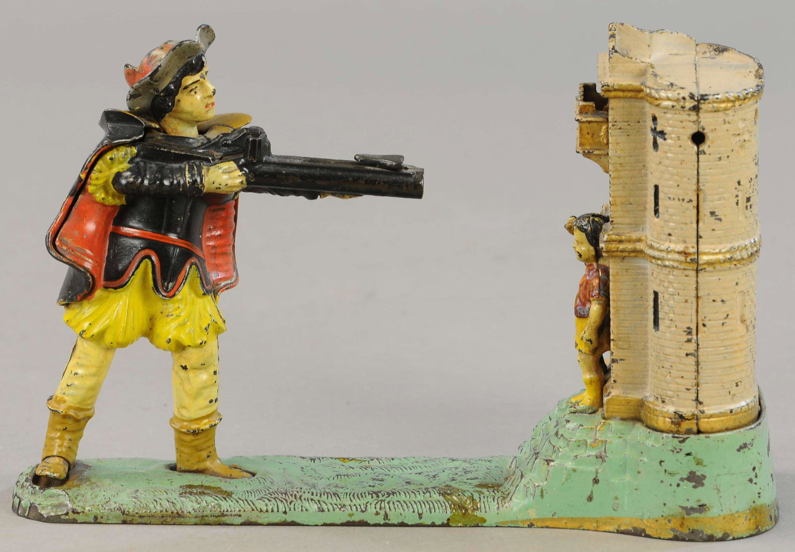 WILLIAM TELL MECHANICAL BANK: 217. WILLIAM TELL MECHANICAL BANK | All Original Condition. | $300 - $600