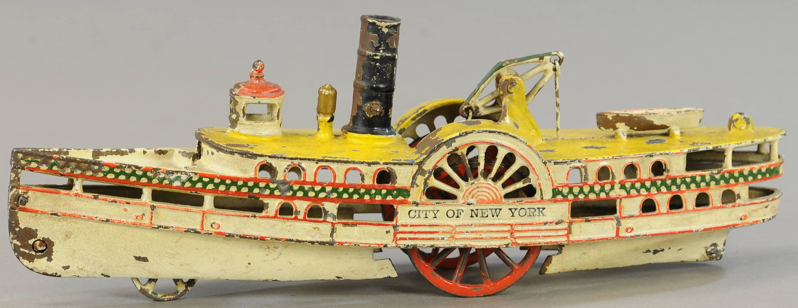 HARRIS CITY OF NEW YORK STEAMBOAT: 336. HARRIS CITY OF NEW YORK STEAMBOAT | 15" l. | All Original Condition. | $600 - $1,200