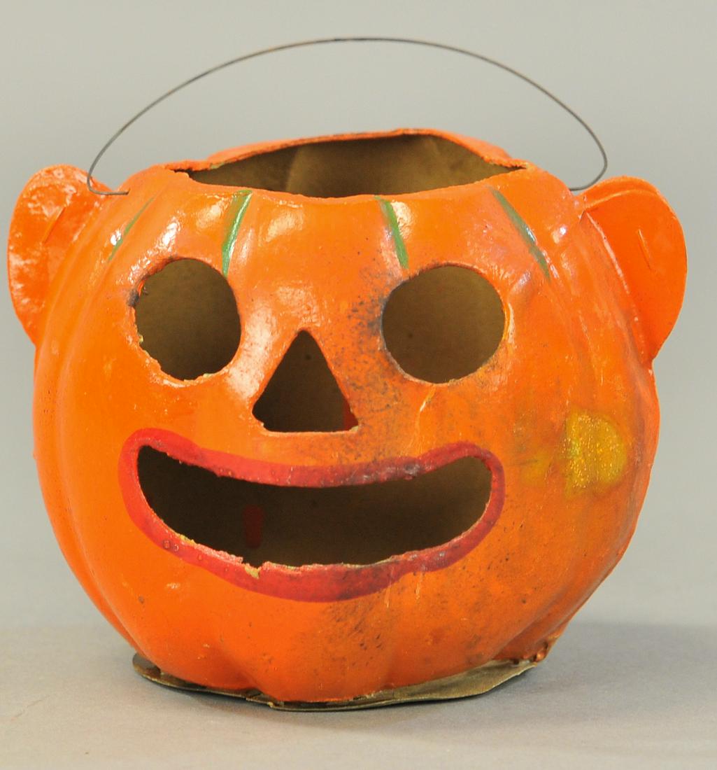 EXTENDED EAR JACK-O-LANTERN: 397. EXTENDED EAR JACK-O-LANTERN | 5" h. | Paper face insert missing, (VG Cond.) | $75 - $150