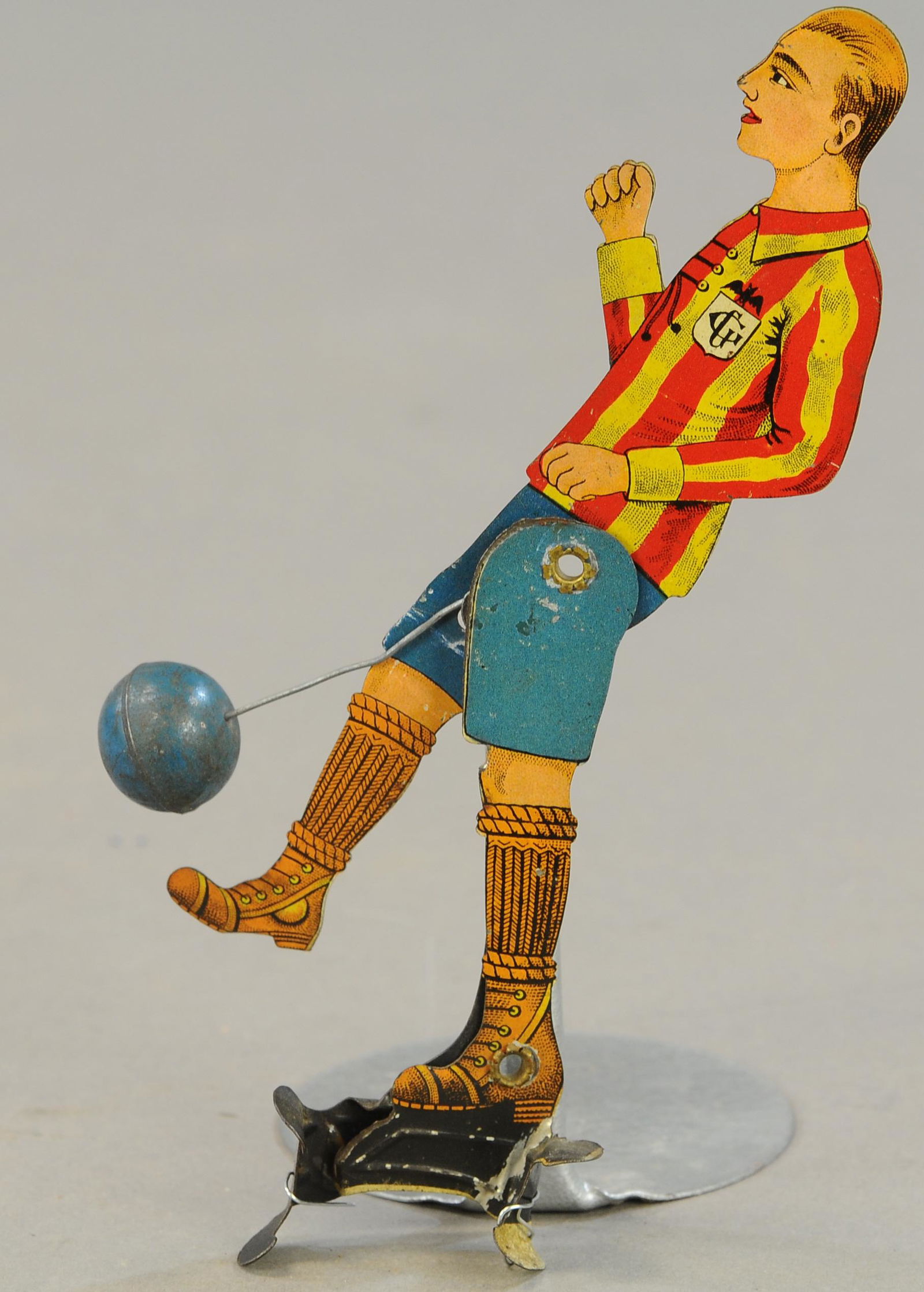 GELY GERMANY SOCCER KICKER TOY: 118. GELY GERMANY SOCCER KICKER TOY | 5" l | All Original Condition. | $100 - $200
