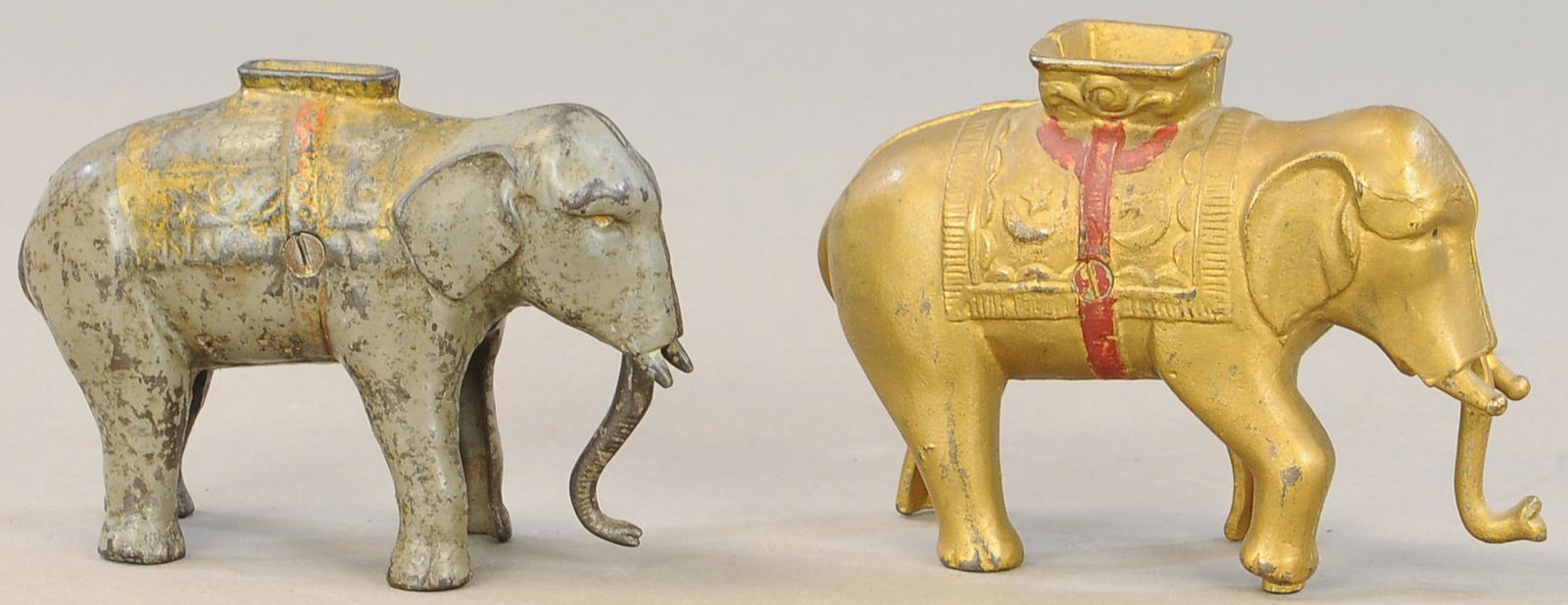 TWO SEMI-MECHANICAL ELEPHANT STILL BANKS (1 of 3)