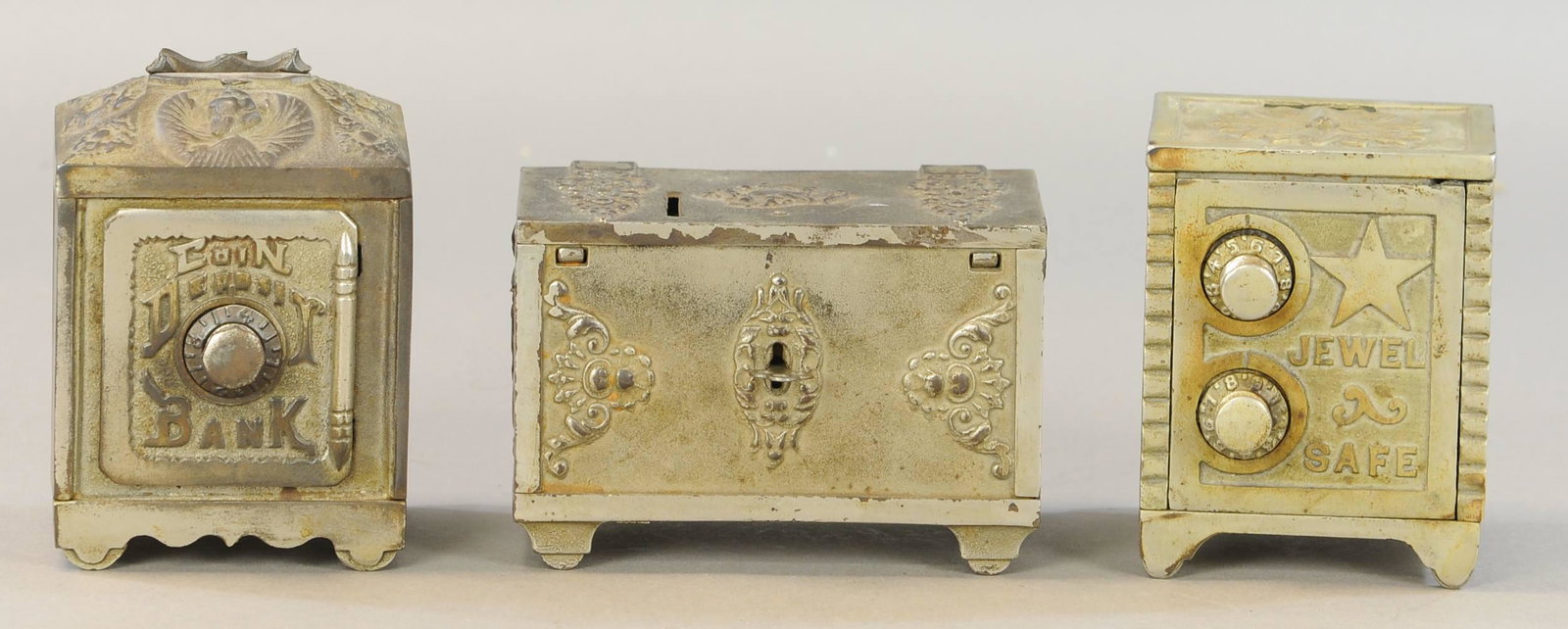 CHEST, COIN DEPOSIT & JEWEL SAFE STILL BANKS (1 of 3)