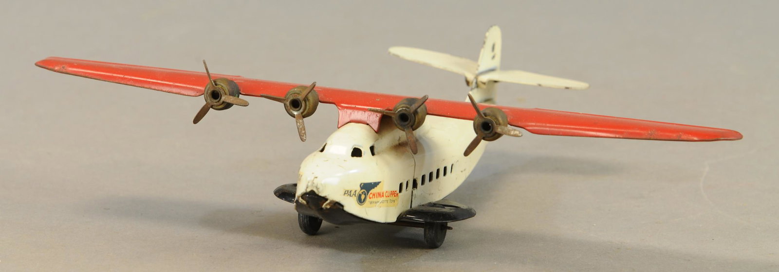 WYANDOTTE WHITE CHINA CLIPPER PLANE: 730. WYANDOTTE WHITE CHINA CLIPPER PLANE | 13" l. | All Original Condition. | $125 - $250