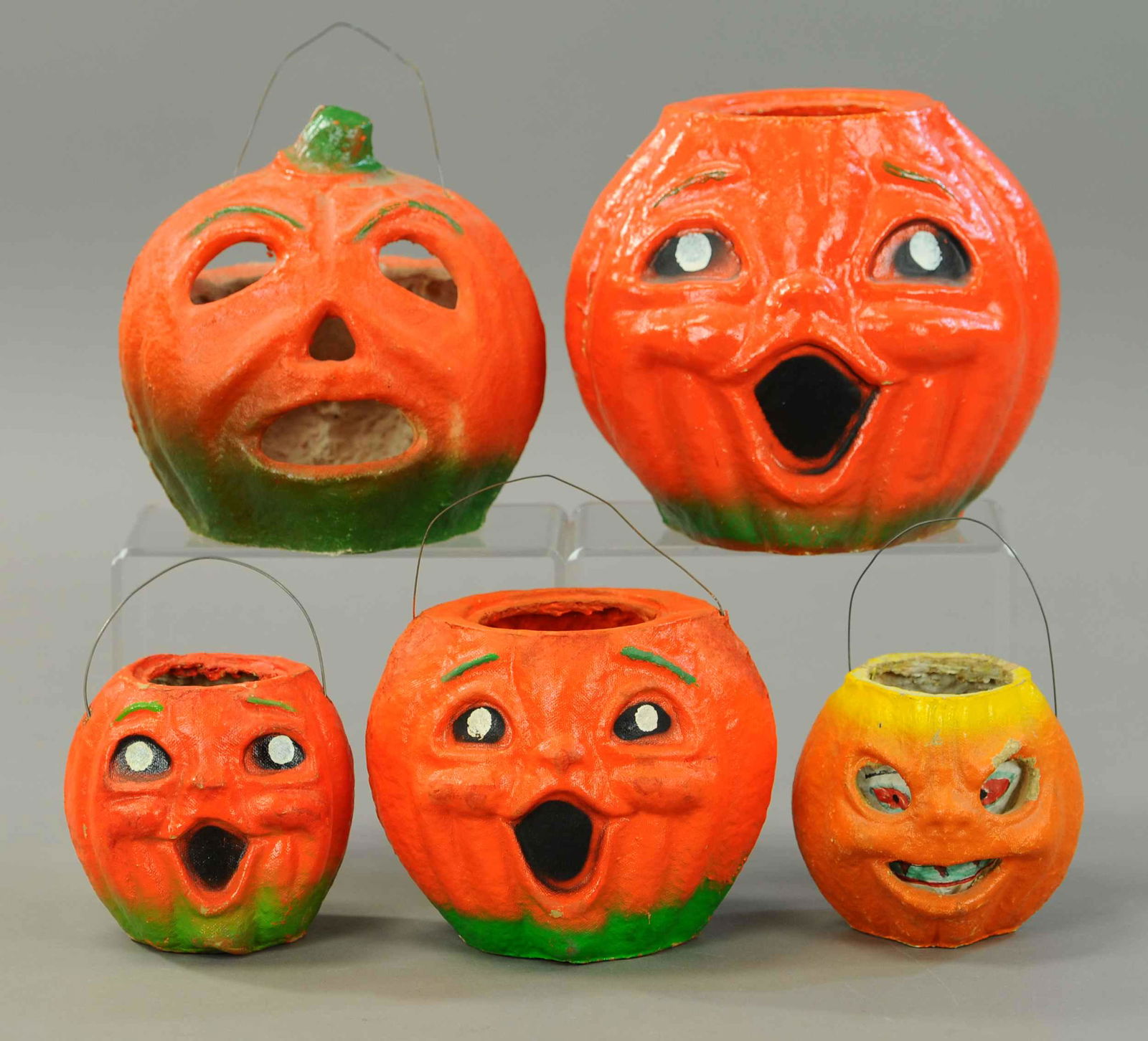 FIVE PULP JACK-O-LANTERNS (1 of 2)
