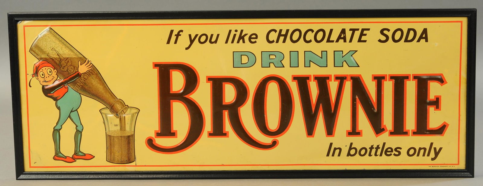 LARGE PALMER COX BROWNIE SODA SIGN (1 of 1)