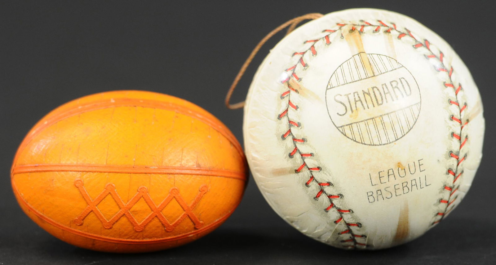 A GERMAN DRESDEN BASEBALL AND A FOOTBALL (1 of 2)