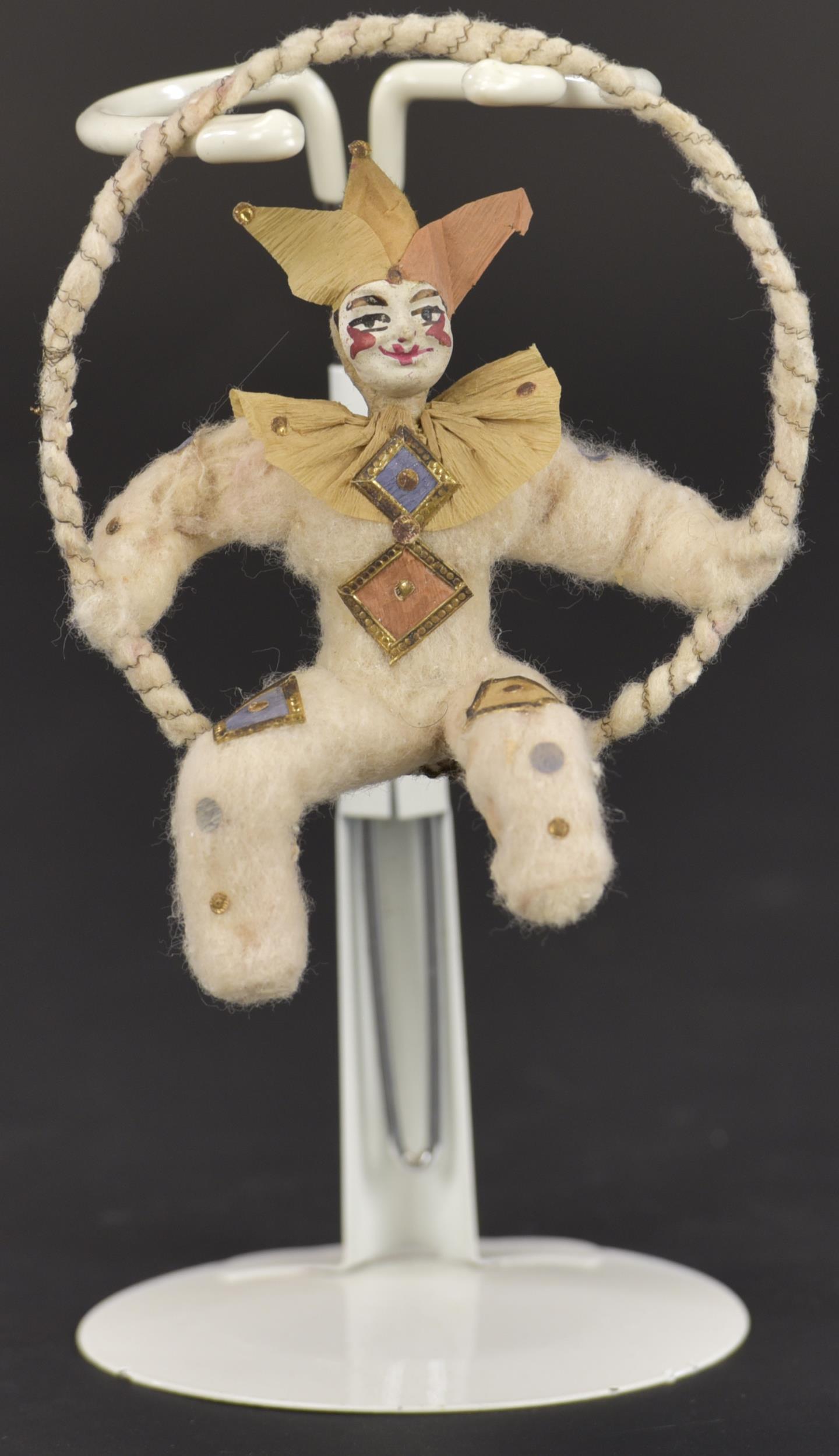 PRESSED COTTON CLOWN ON TRAPEZE RING (1 of 2)