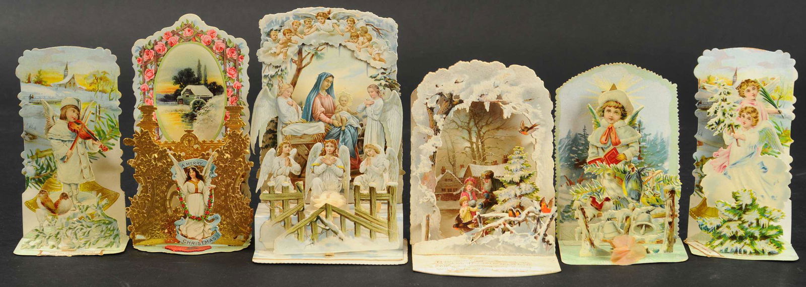 SIX MECHANICAL CHRISTMAS GREETING CARDS (1 of 1)
