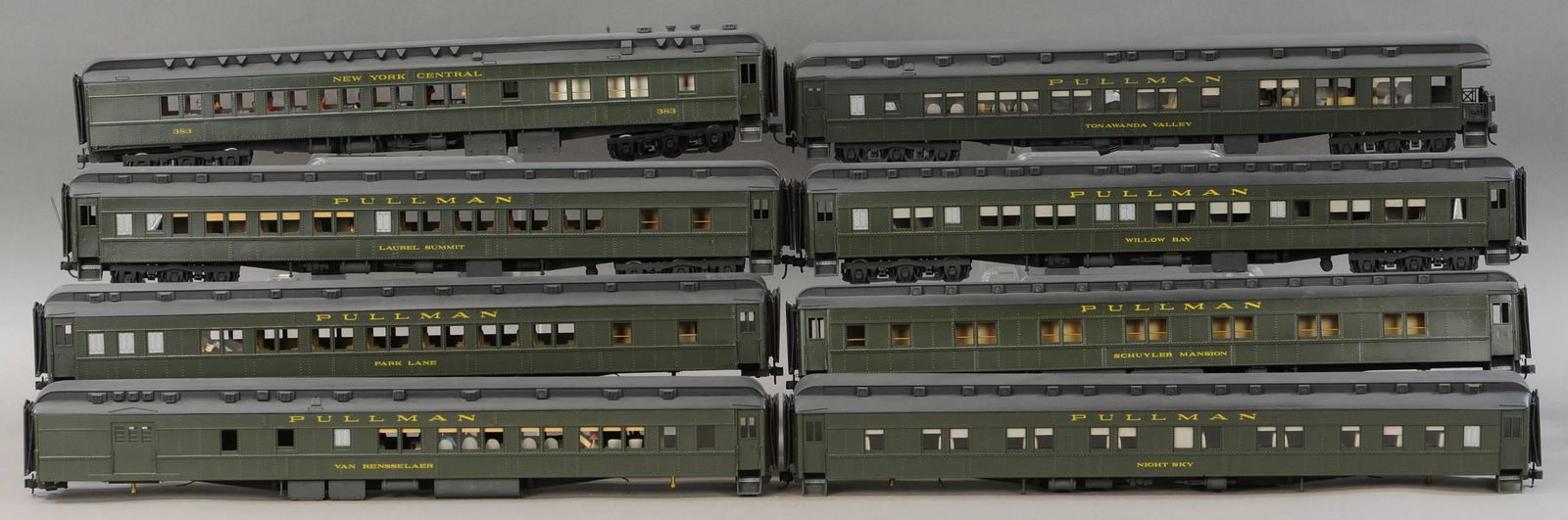 EIGHT O SCALE KIT BUILT PASSENGER CARS (1 of 2)