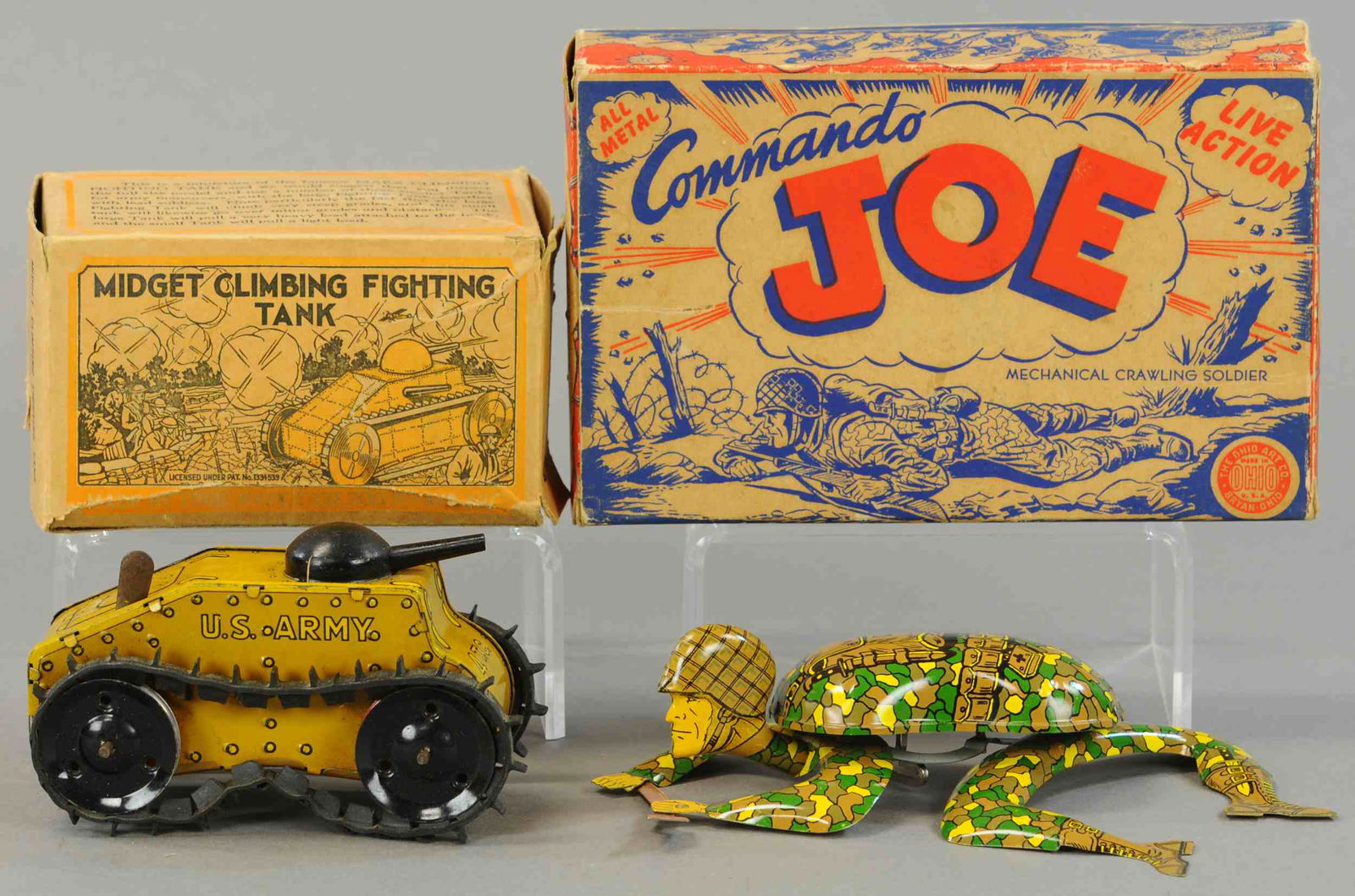 TWO BOXED ARMY WIND-UP TOYS (1 of 3)