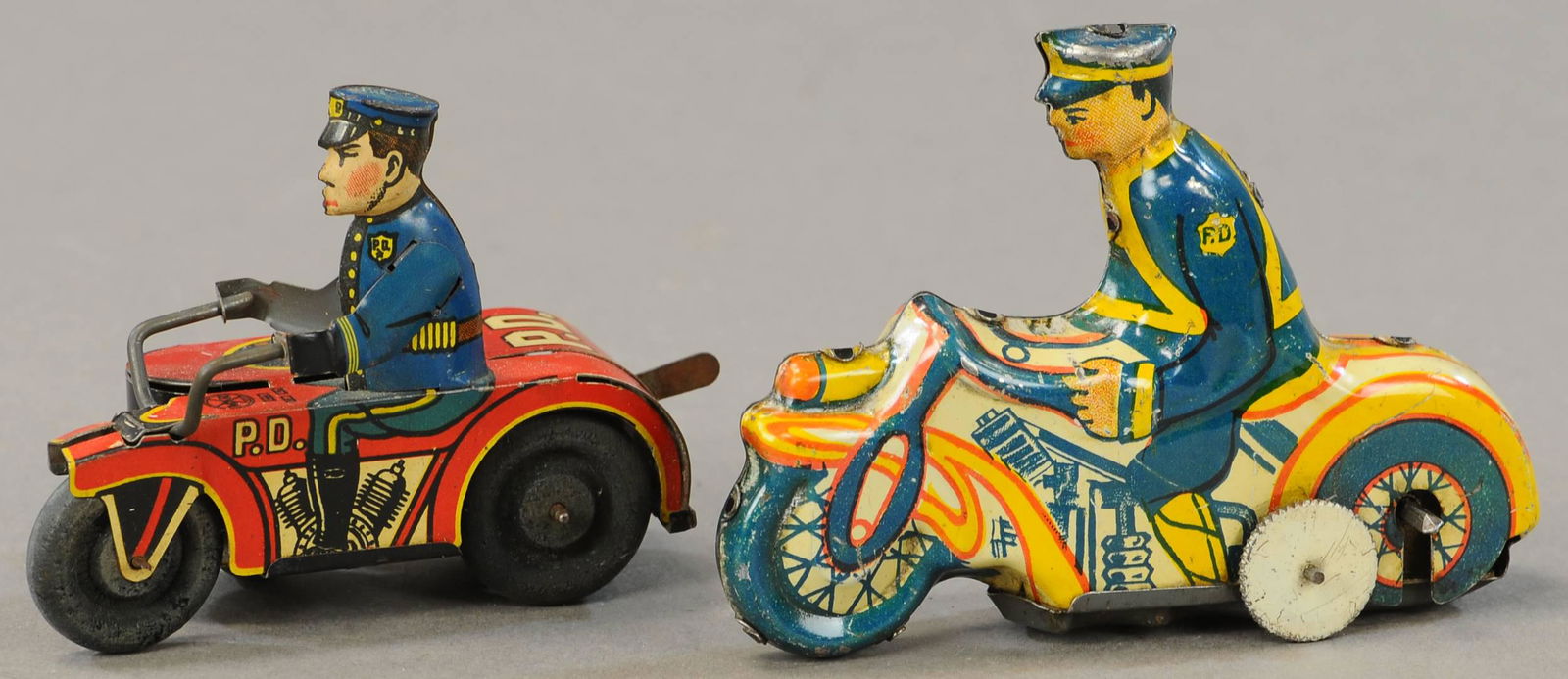 MARX POLICE CYCLE W/ SIDECAR & MYSTIC MOTORCYCLE (1 of 3)