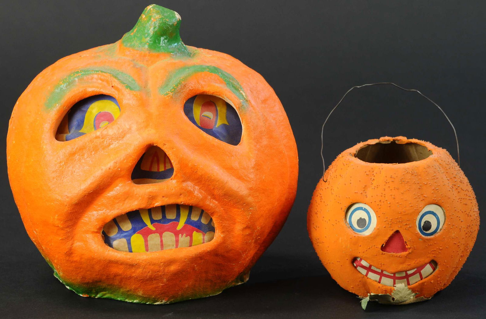 TWO HALLOWEEN JACK-O-LANTERNS (1 of 3)