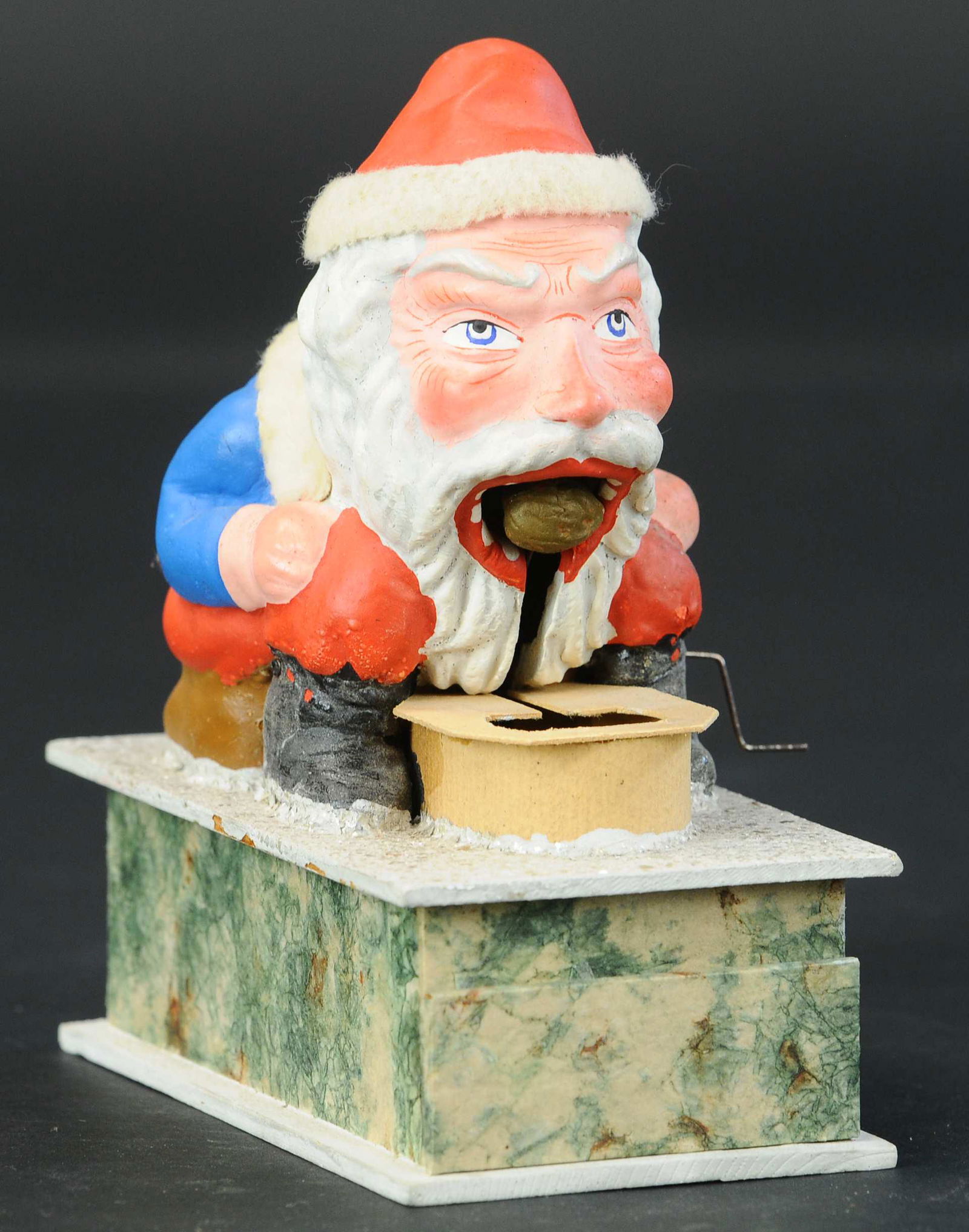 RARE WALNUT EATING SANTA CANDY CONTAINER (1 of 4)