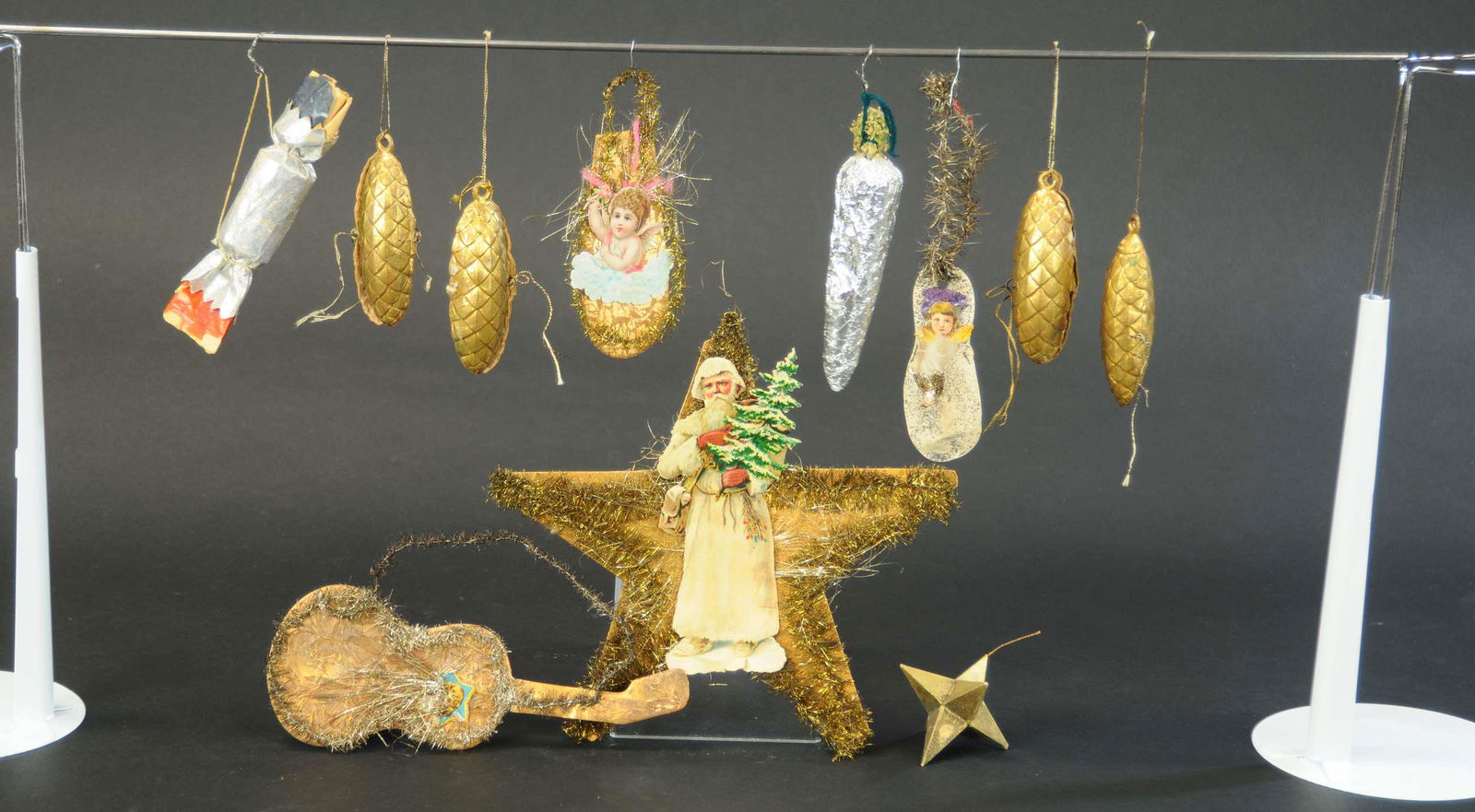 TWELVE DRESDEN CHRISTMAS ORNAMENTS (1 of 3)