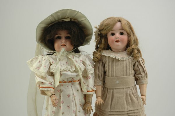 LOT OF TWO GERMAN BISQUE CHILD DOLLS