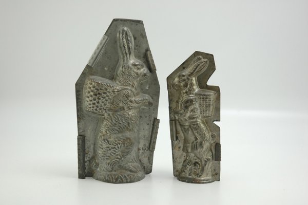 TWO LARGE BUNNY CHOCOLATE MOLDS