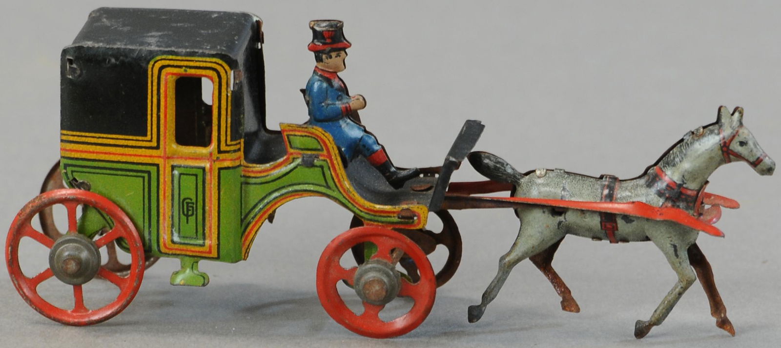 FISCHER HORSEDRAWN CAB PENNY TOY (1 of 3)