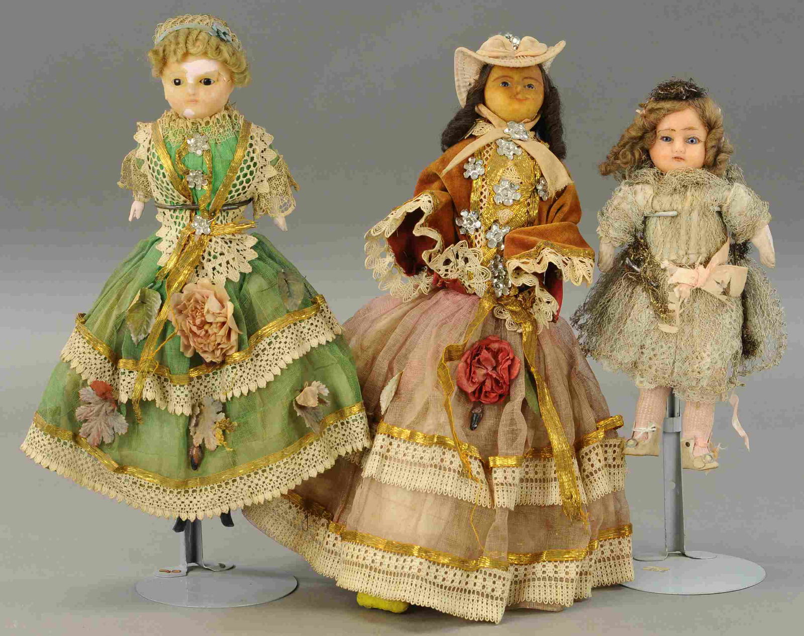 THREE WAX DOLLS (1 of 2)