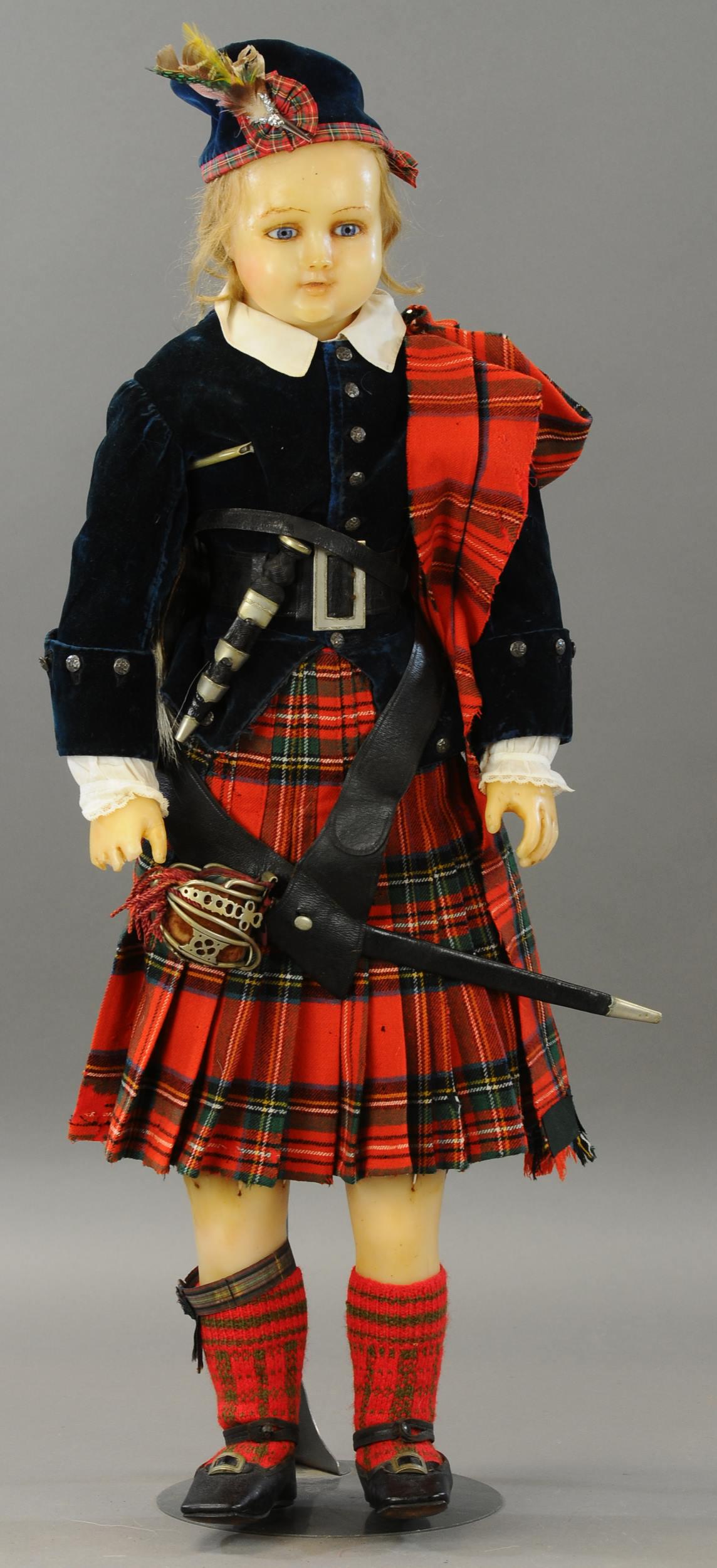 LARGE ENGLISH POURED WAX DOLL (1 of 2)