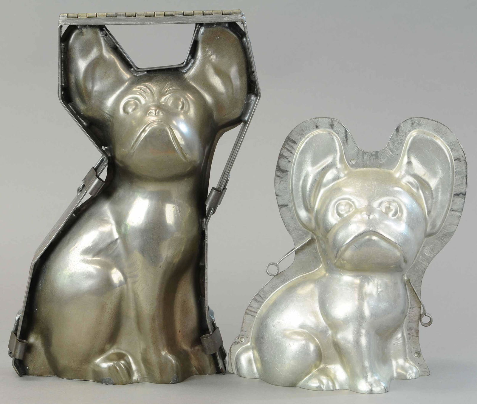 TWO LARGE TIN CANDY/ICE CREAM MOLDS (1 of 3)